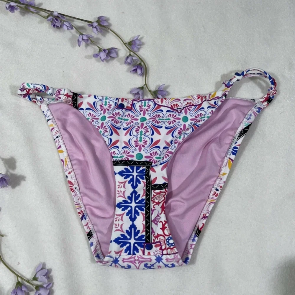 NEW Nanette Lepore‎ [ 4 US ] Lauren Bikini Bottom in Turkish tile